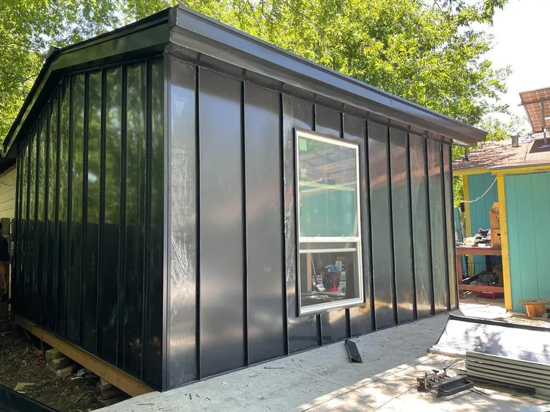 Black standing seam metal wall panels for Metal Roof Installation in Little Rock